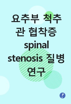 요추부 척추관 협착증 spinal stenosis 질병 연구