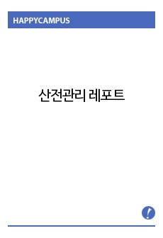 산전관리 레포트