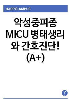 악성중피종 MICU 병태생리와 간호진단!(A+)