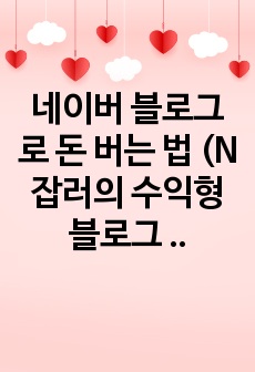 네이버 블로그로 돈 버는 법 (N잡러의 수익형 블로그 만들기 노하우)