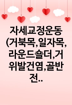 자세교정운동(거북목,일자목,라운드숄더,거위발건염,골반전방경사,골반측굴)