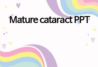 Mature cataract PPT