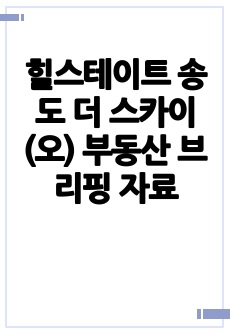 힐스테이트 송도 더 스카이(오) 부동산 브리핑 자료