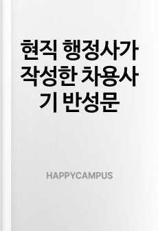 현직 행정사가 작성한 차용사기 반성문