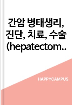 간암 병태생리, 진단, 치료, 수술(hepatectomy) case study