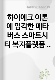하이에크 이론에 입각한 메타버스 스마트시티 복지플랫폼 구축에 대한 제도적 검토