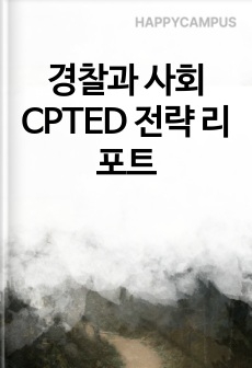 경찰과 사회 CPTED 전략 리포트