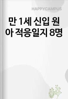 만 1세 신입 원아 적응일지 8명