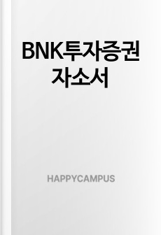 BNK투자증권 자소서